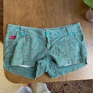 O’Neill low rise teal shorts